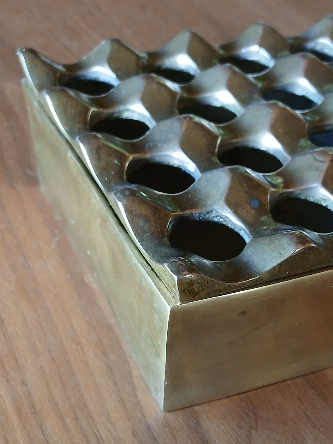 Ultima ashtray, solid brass, Sweden 1970