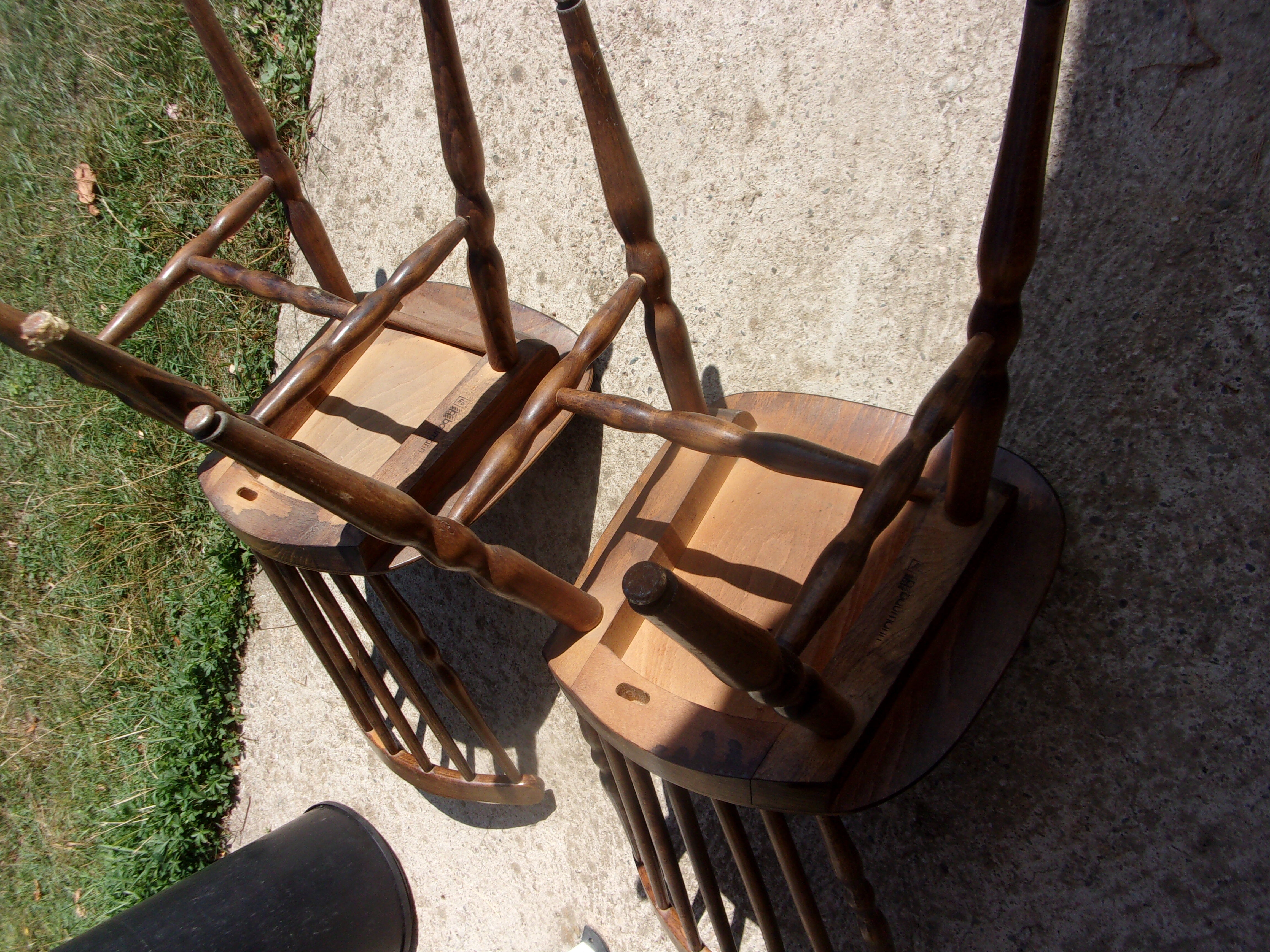 Lot de 2 chaises bauman 1960 style western bistrot