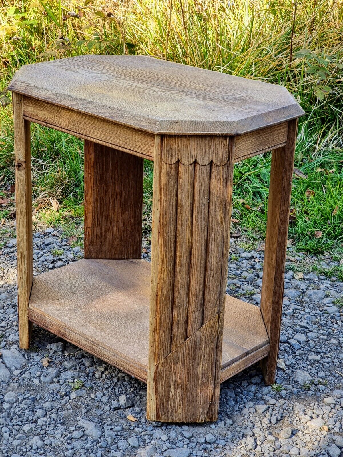 Old French oak side table