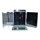 Miroir triptyque brot sur dalle de verre / année 30/40