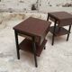 Pair bedside tables feet vintage compass