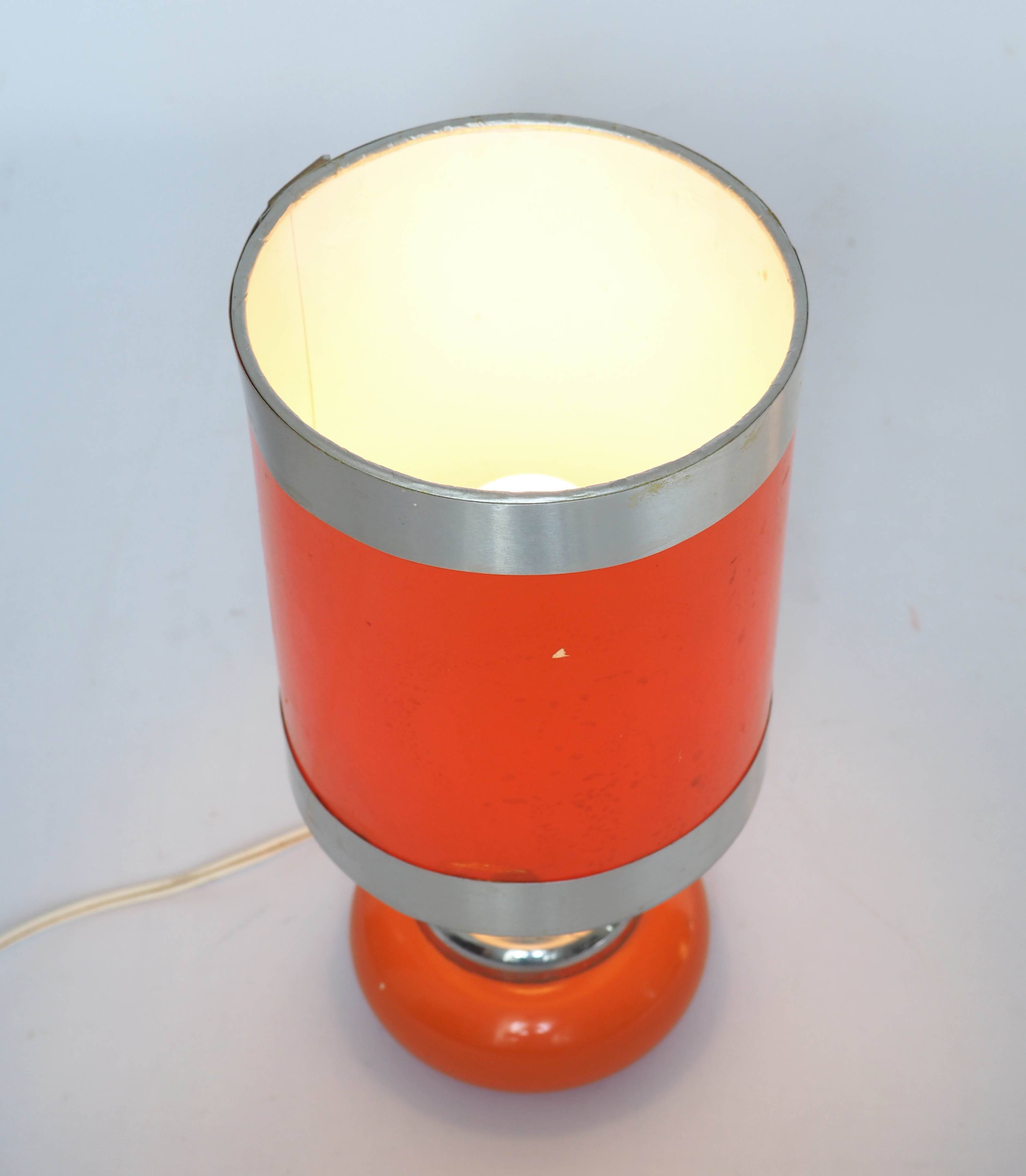 Lampe orange années 1970