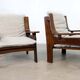 1970s rosewood Italian lounge chairs