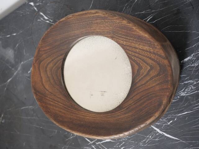 Free-form wooden mirror 1960