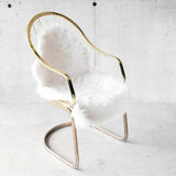 Golden metal armchair 70s