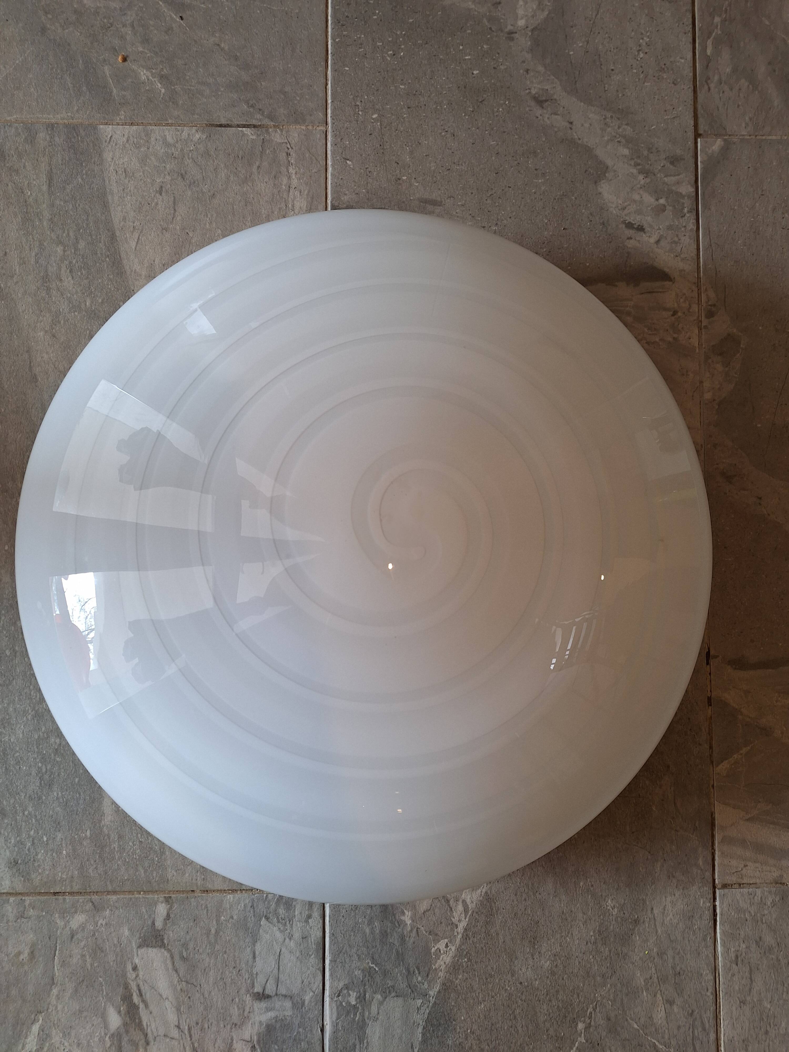 Plafonnier Plafoniera vintage en verre de Murano italien