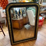 Antique gold and black mirror