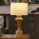 Lampe en chêne des années 1950