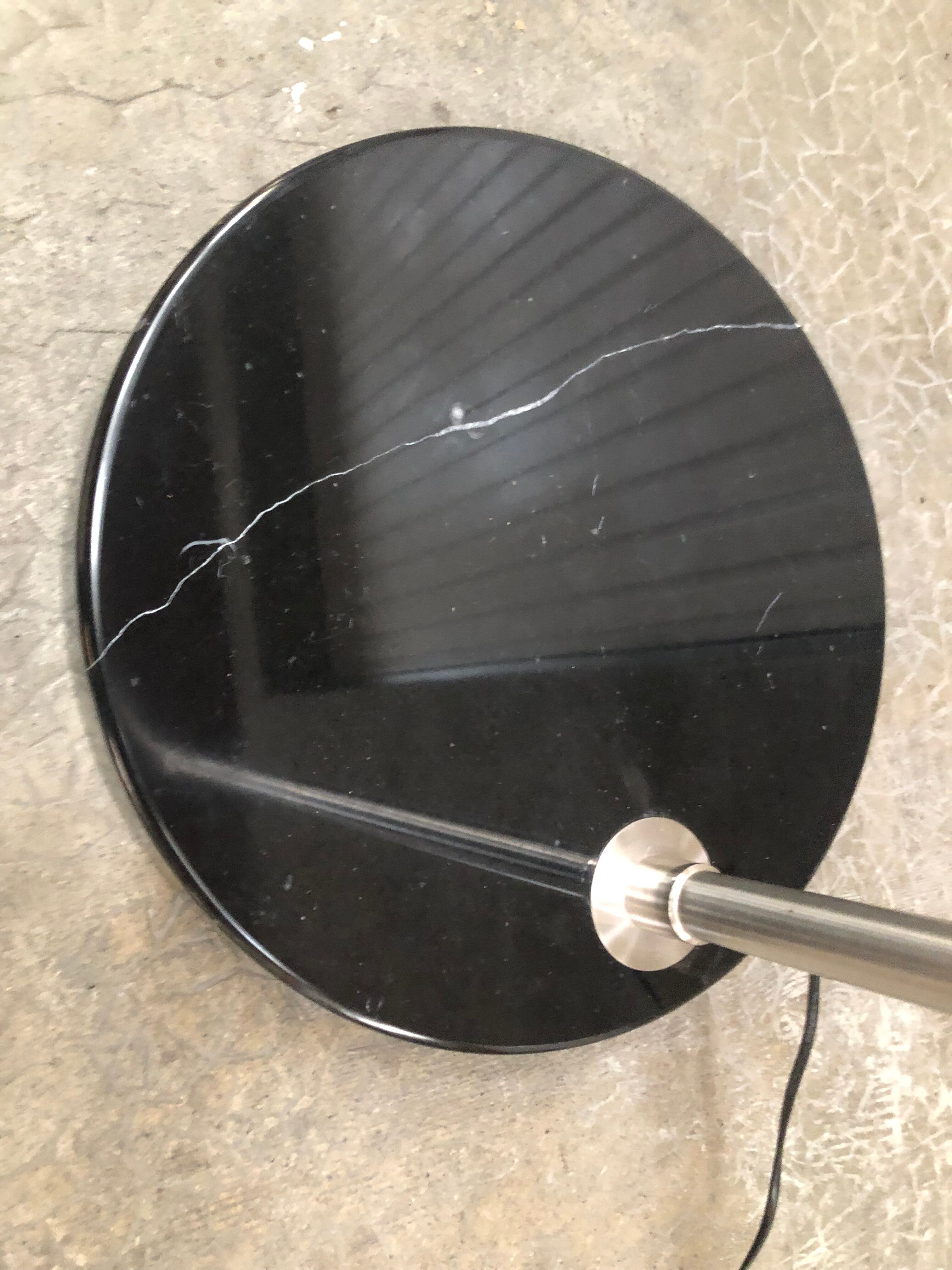 arc floor lamp of the 80s chrome