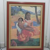 Nafea faa ipoipo painting by Paul Gauguin, authentic reproduction on canvas, published by Nouvelles Images