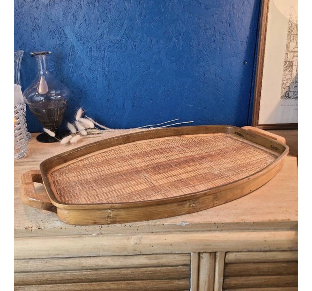 Vintage woven tray