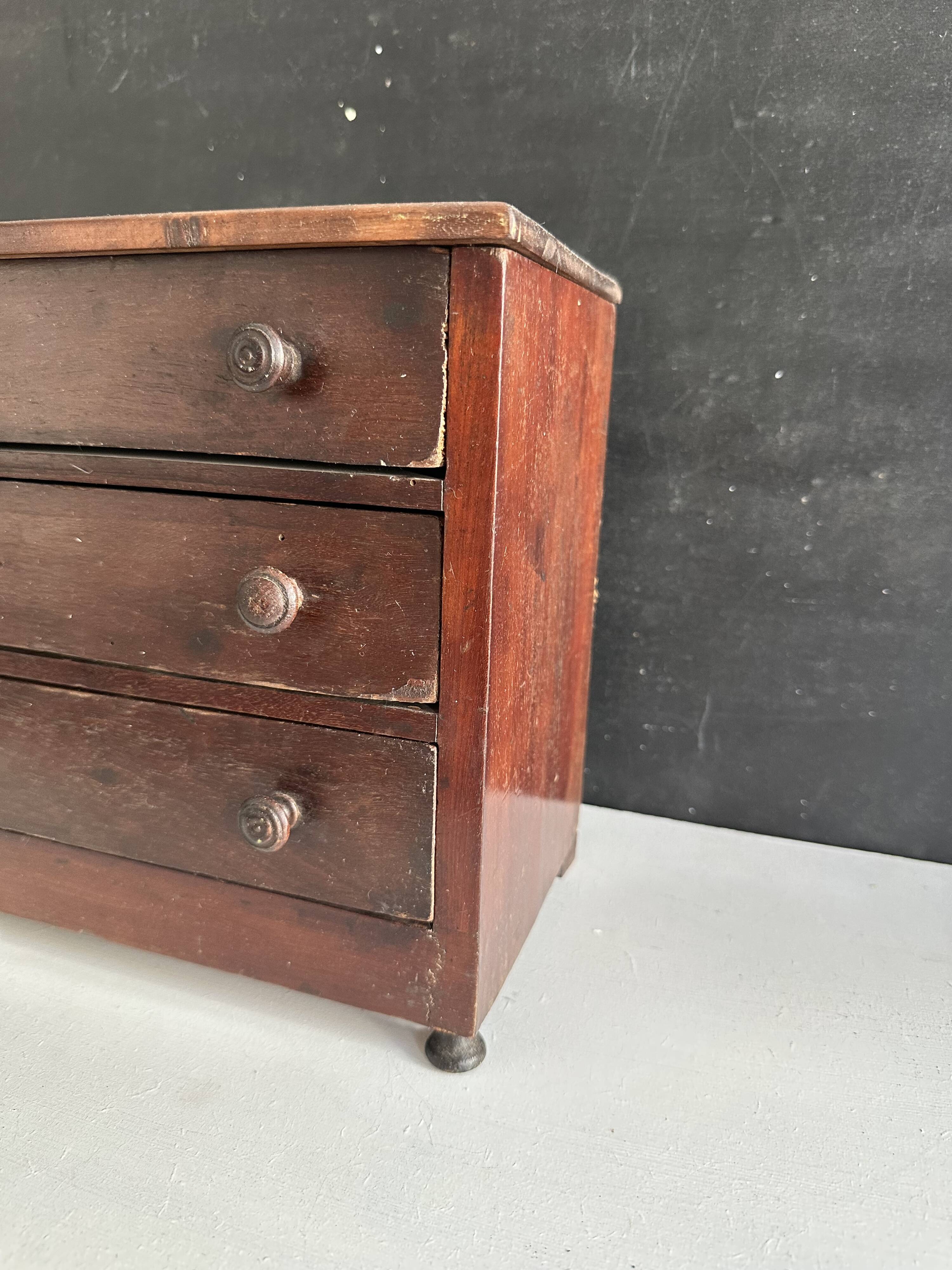 Miniature wooden master cabinet, 19th century
