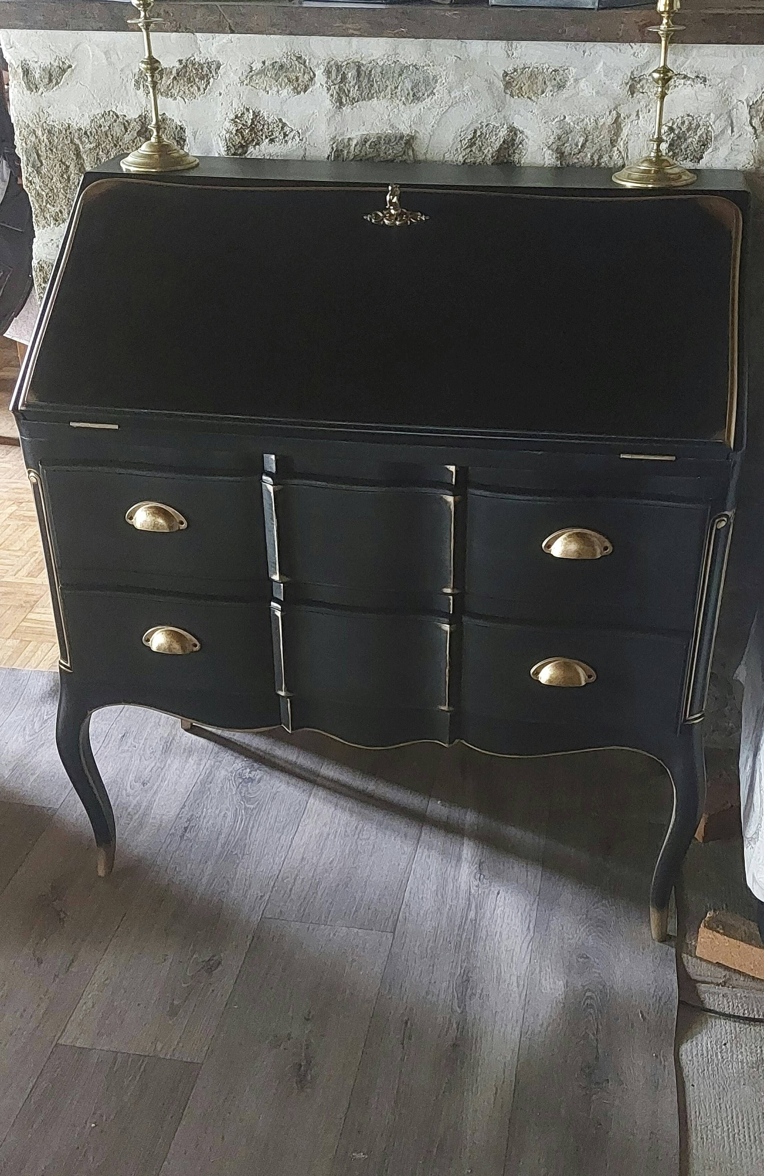 Vintage Writer's Secretary - Chic Louis XV Desk, Elegant, Refined and Luxurious Braroque