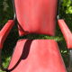 Chaises en skaï rouge années 60