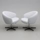 Yngve ekström. pair of swivel armchairs "rondino", for swedese.