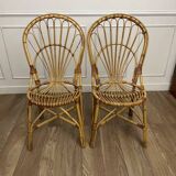 Pair of vintage rattan chairs