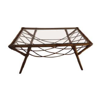 Rattan coffee table