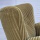 1960s, Danish relax armchair, furniture velour, oak wood.