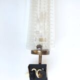 Glass and brass wall light