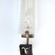Glass and brass wall light