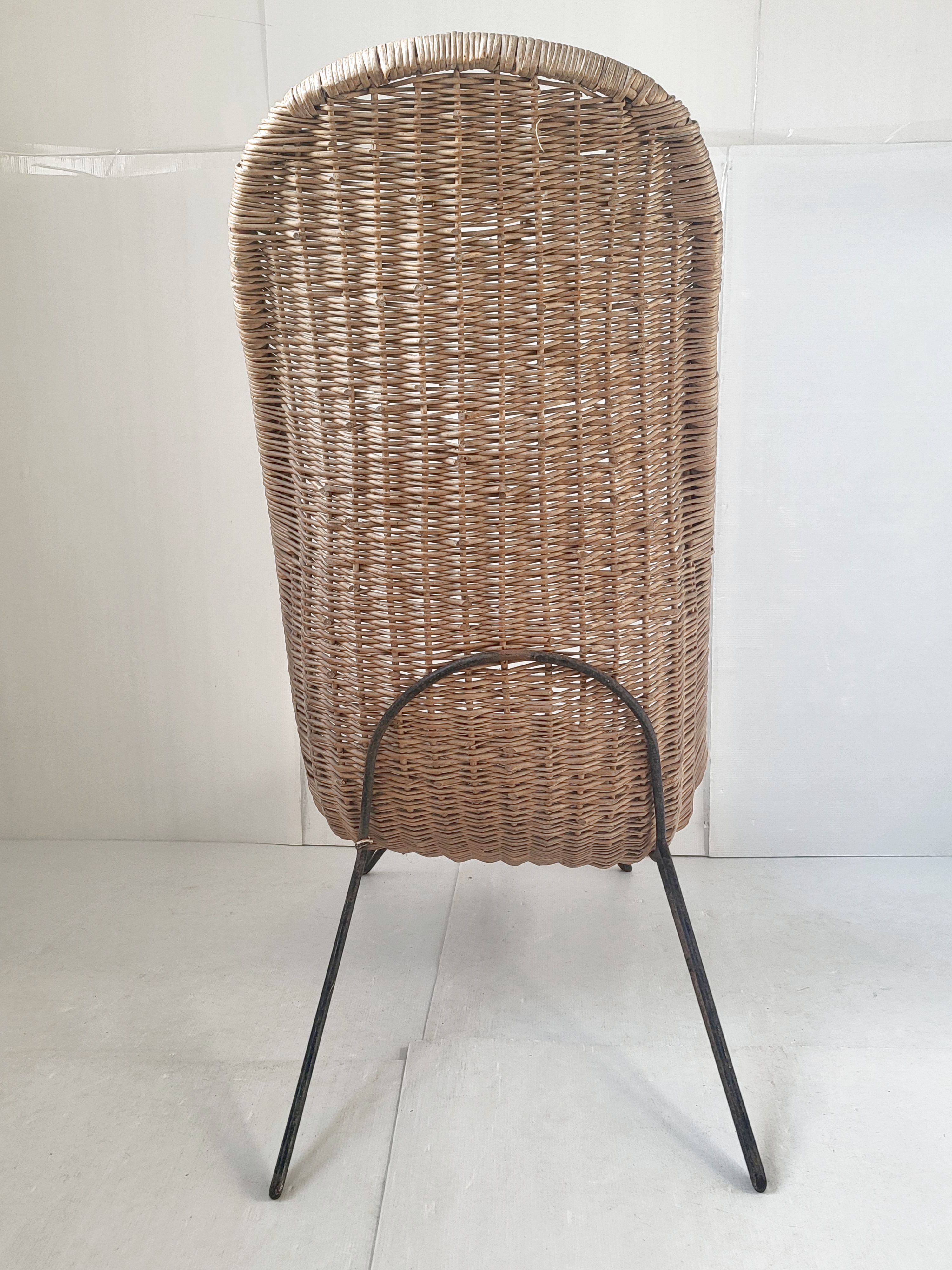 Vintage rattan armchair 1950