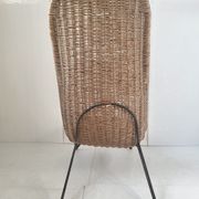 Fauteuil en rotin vintage 1950
