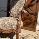 Antique Louis XV cabriolet armchair - floral fabric