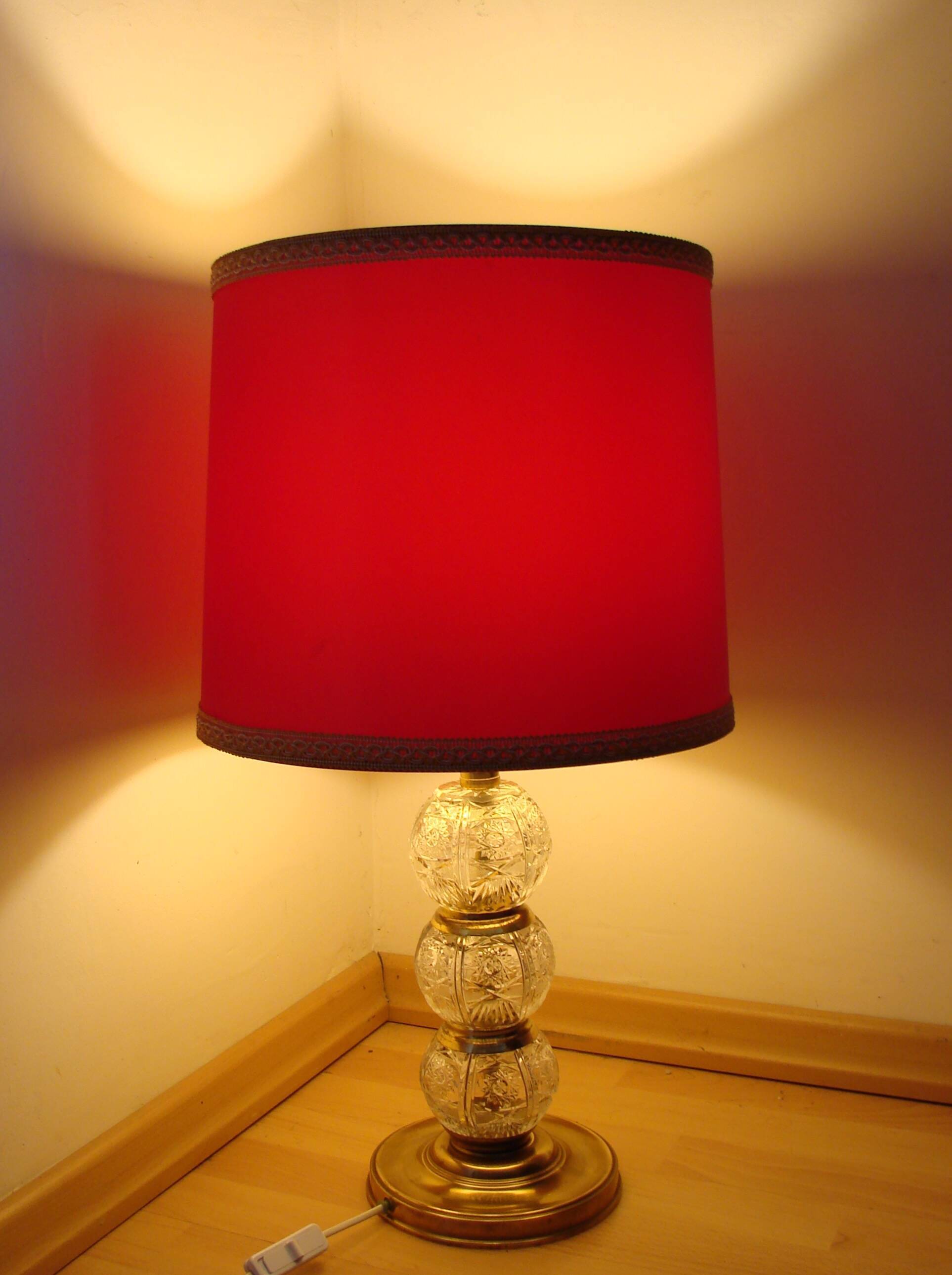 Vintage crystal lamp, 1970s