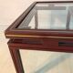 Pierre Vandel metal lacquered stone bass table and glass