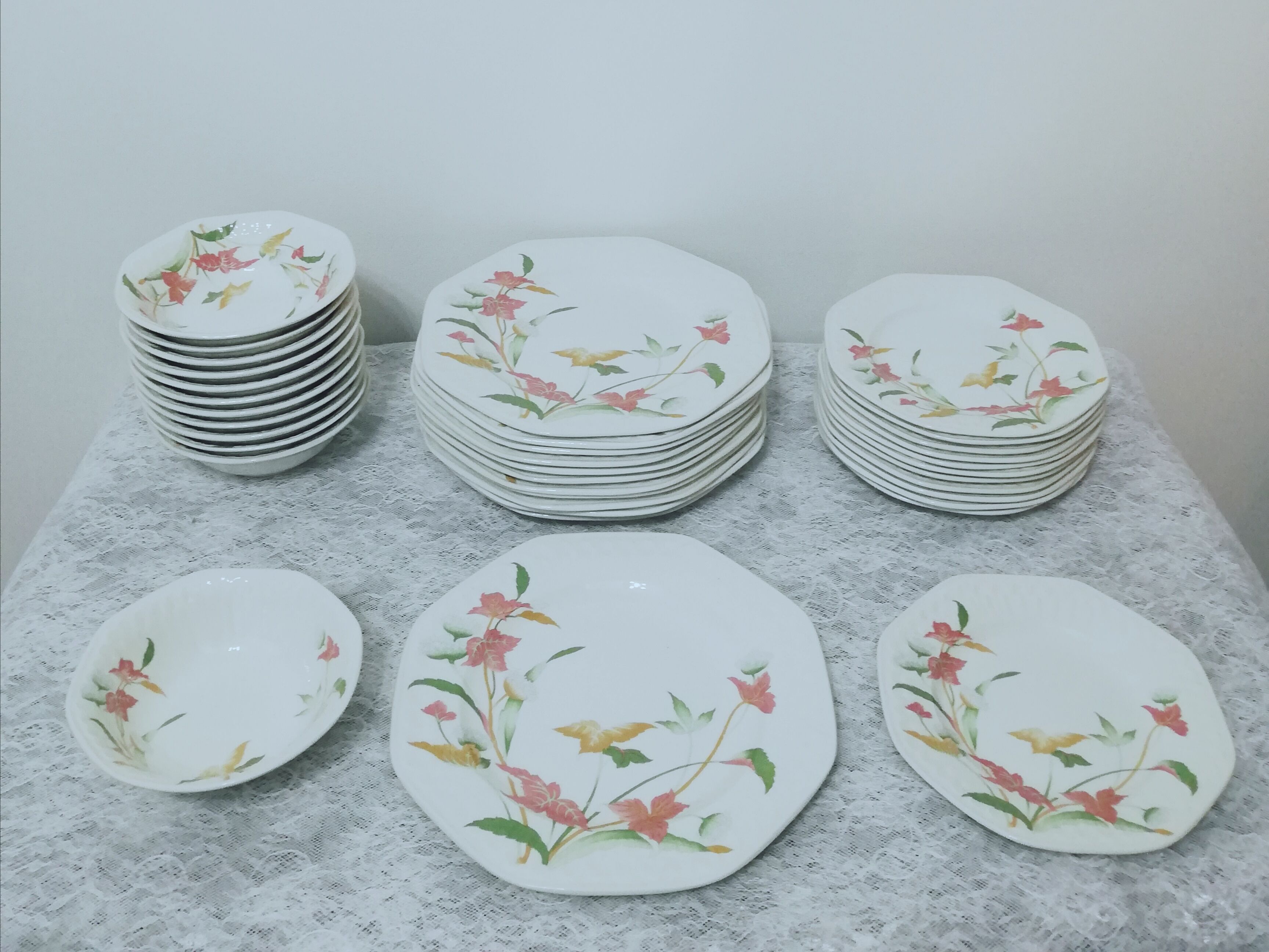 Service 36 pieces in Spanish porcelain Pontesa