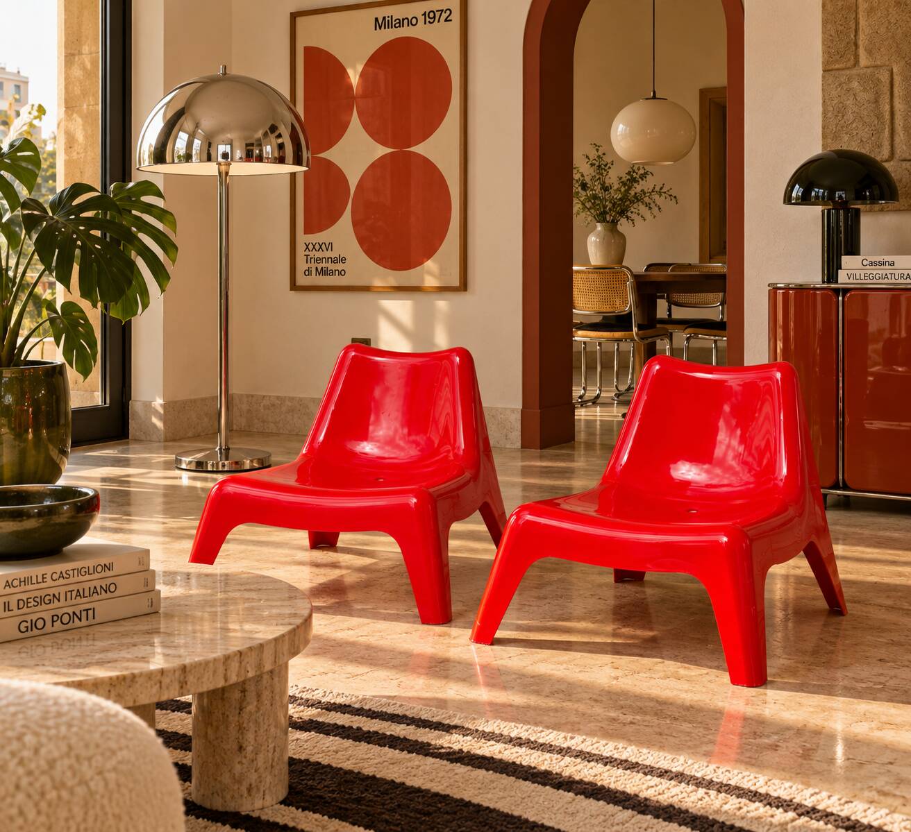 Paire de fauteuils enfant BUNSÖ – IKEA – Thomas Sandell – rouge