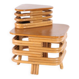 Rattan side table