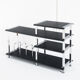 Vintage Hi-Fi furniture in lacquered wood and chrome iron, Spain, 1980