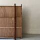 Large closed bookcase in wood and glass, Oscar Furniture design, 1950s