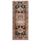 Vintage Turkish Oushak handmade wool cotton tan runner rug 114x285