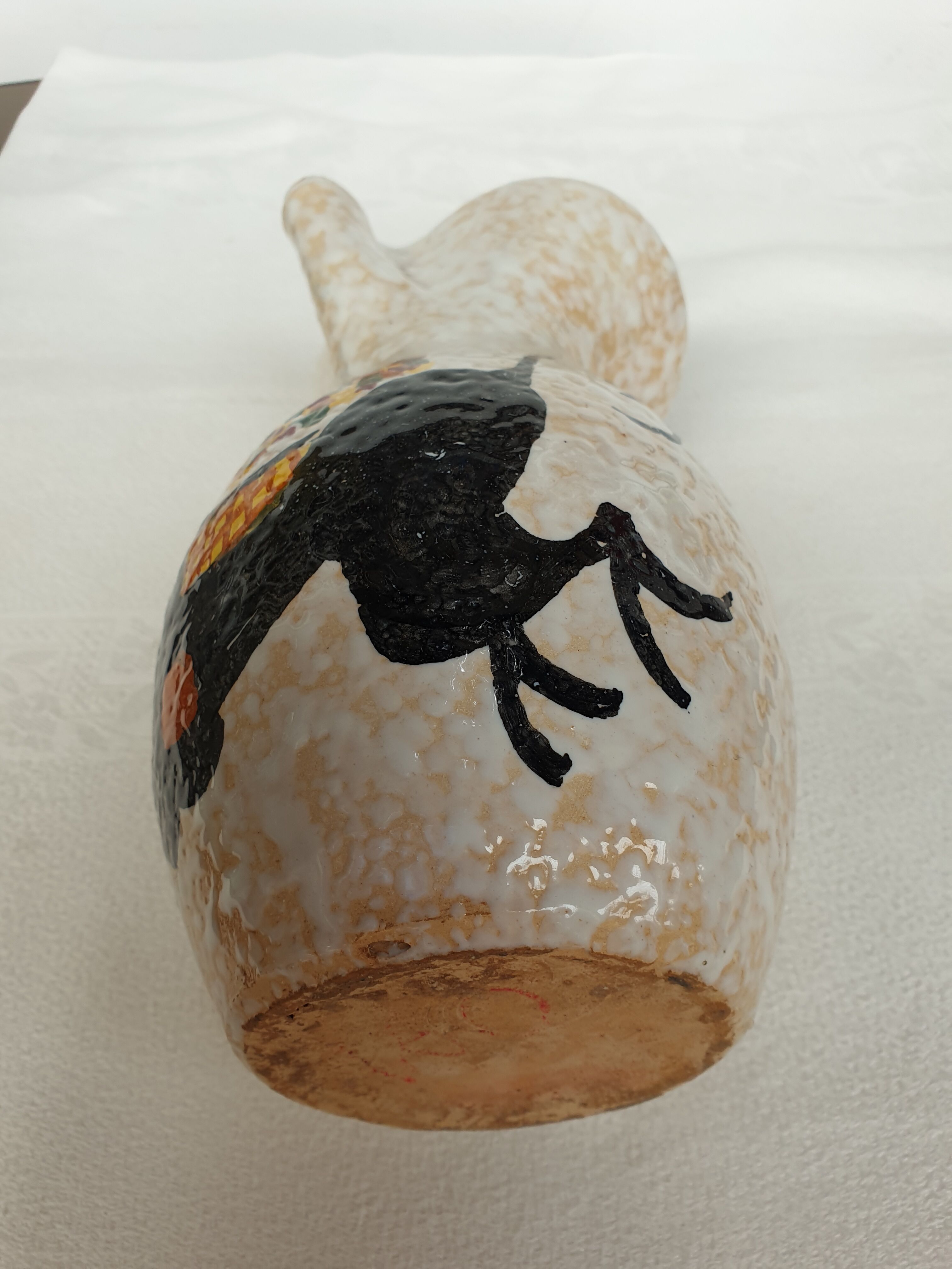 Vallauris Vintage Ane Vase with Flowers