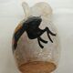 Vase Vallauris vintage ane aux fleurs