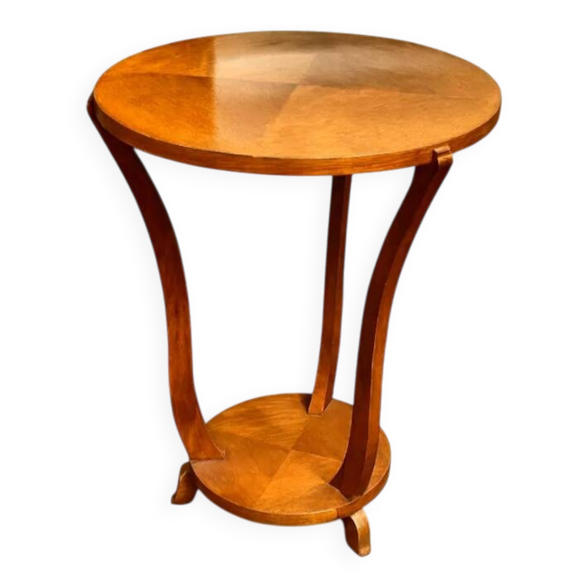 Art Deco Wooden Pedestal Table – 1930s Art Deco Era – Elegant and Practical