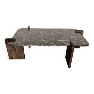 Table Basse en Forme de Larme en Marbre, 1980s