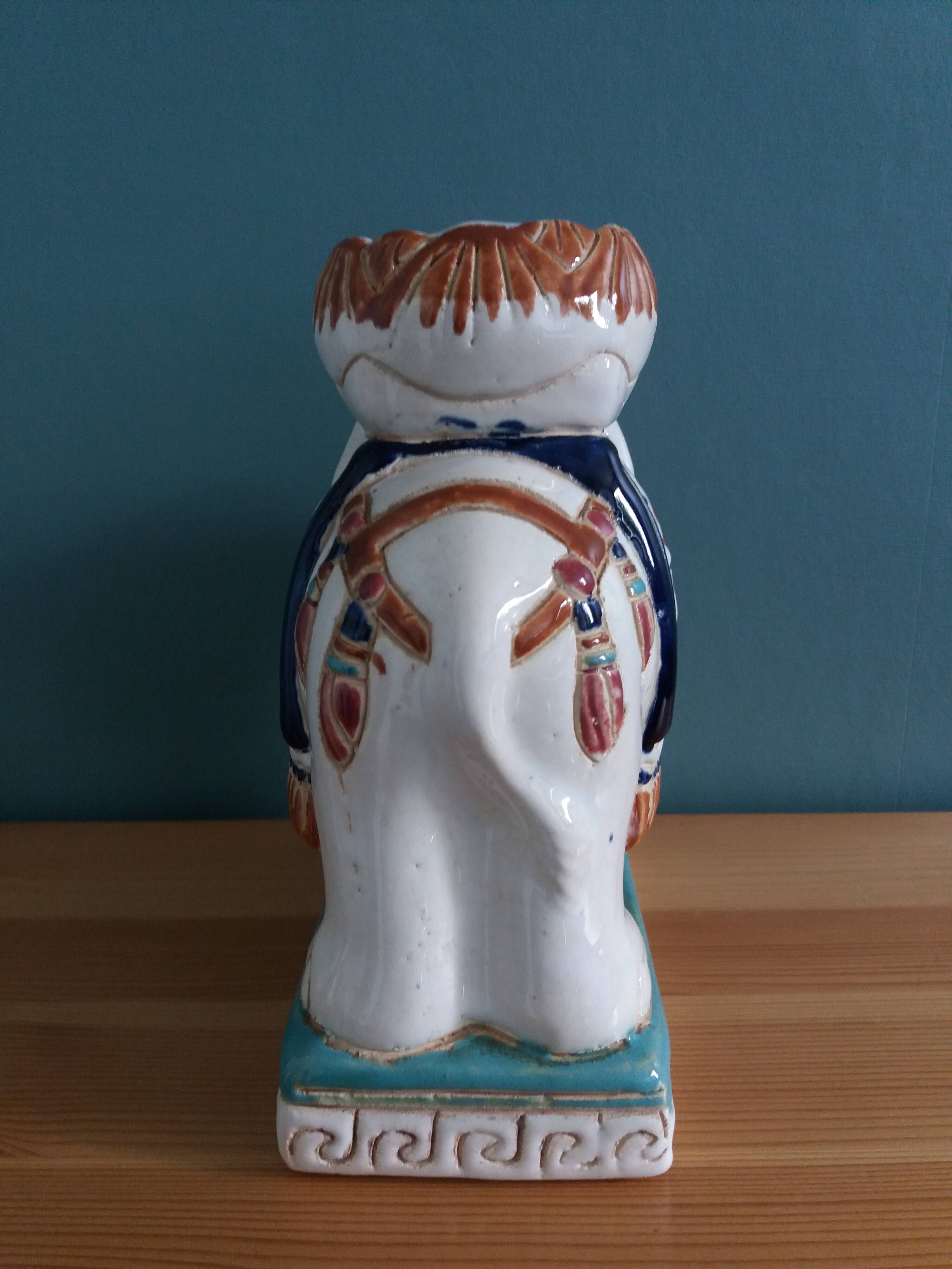 Elephant signed plant holder or candle holder