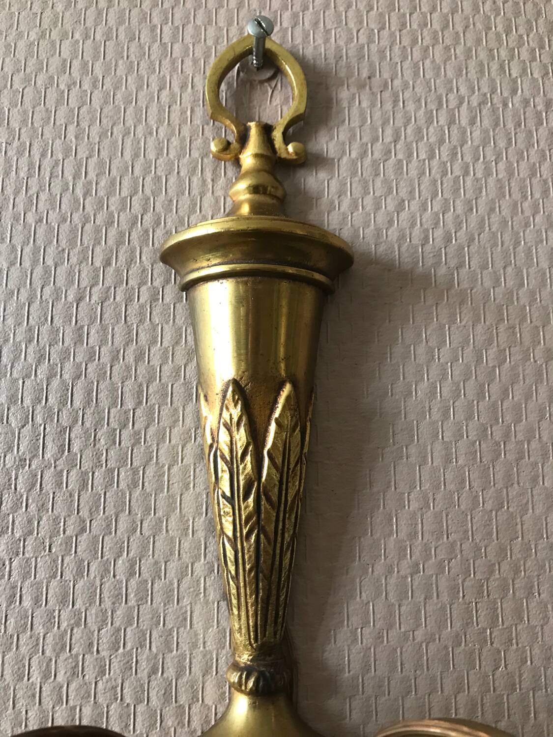 Apllique murale en bronze avec double bougie