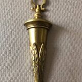Bronze wall lamp with double candle