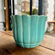 Cache-pot en céramique turquoise