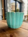 Cache-pot en céramique turquoise