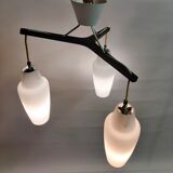 Vintage scandinavian teak chandelier, 1960s