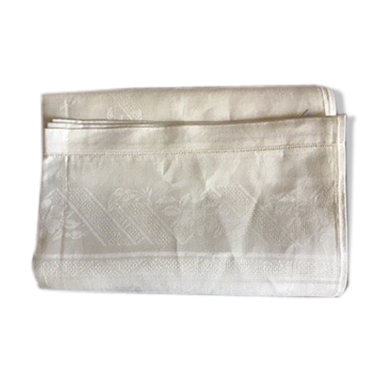 Nappe de coton blanc cassé 150cm x 300cm