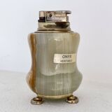 Briquet de table en onyx vert, Italie, années 1970