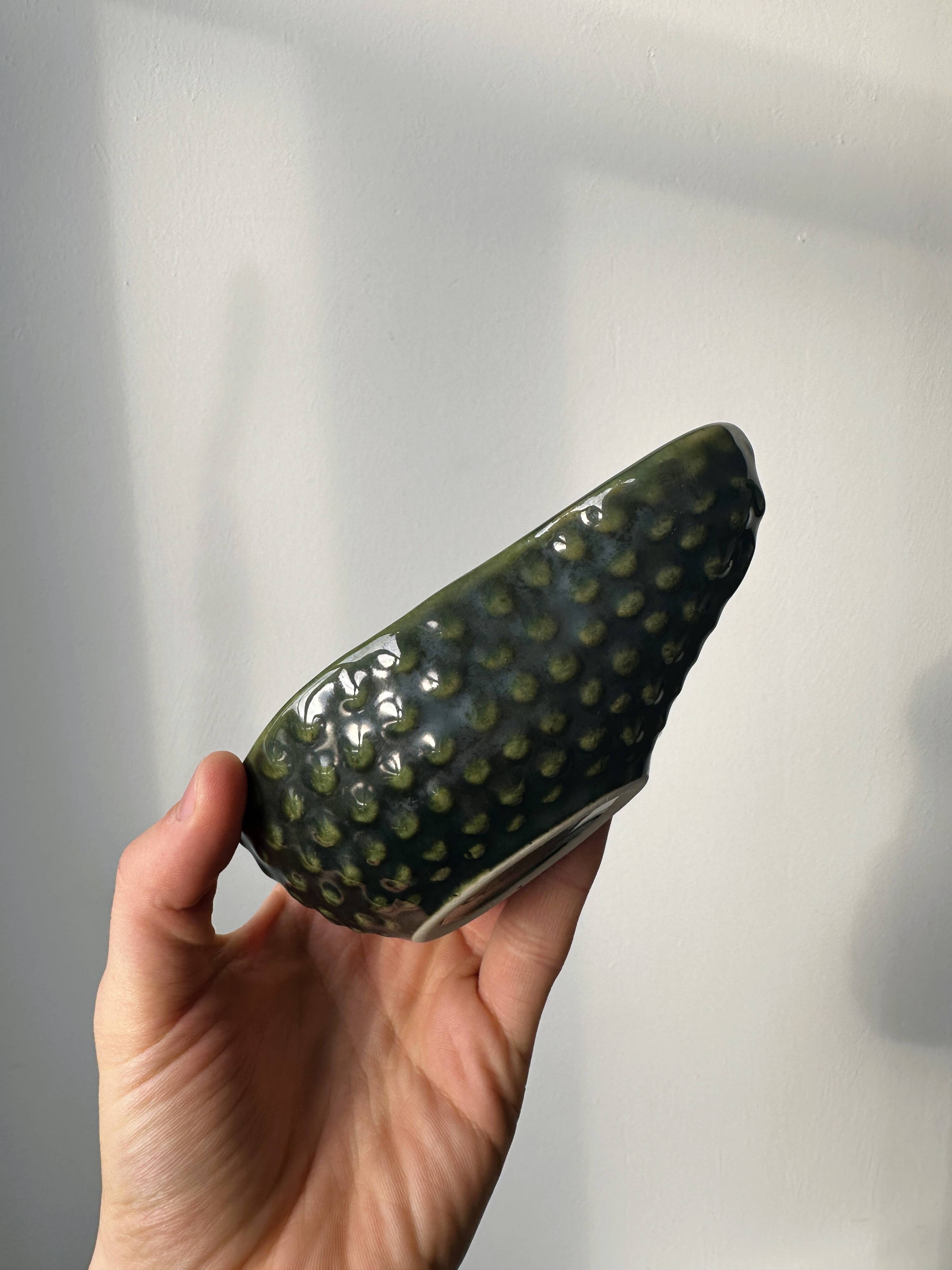 Green ceramic avocado ramekins
