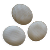 3 assiettes plates ovales Salins modèle Jamaïque (rare)