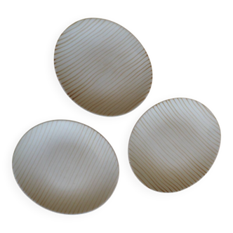 3 oval flat plates Salins model Jamaica (rare)